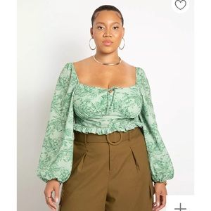 NWT Eloquii smocked blouse size 22